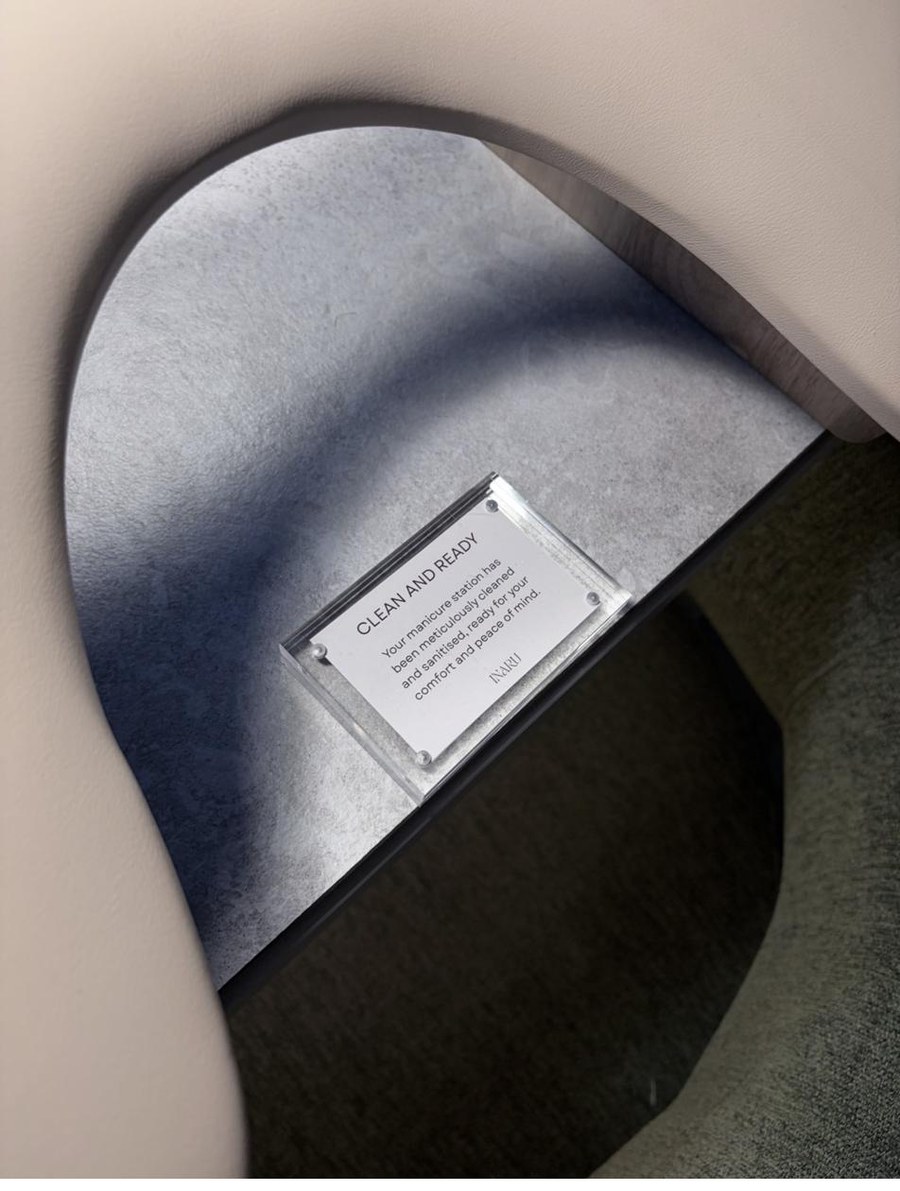INARU studio: every manicure station cleaned and sanitised before your appointment